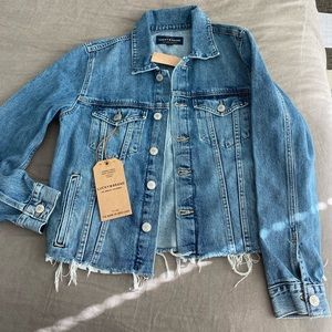 Lucky Brand cut hem denim jacket